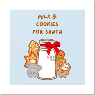 Christmas Milk and Cookies for Santa Posters and Art